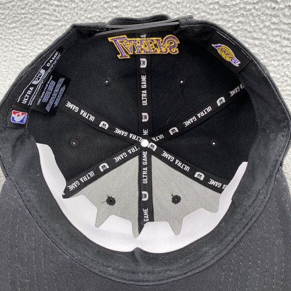 LA Lakers Ultra Game Hat Cap Snapback Adult Black Trucker Patch Logo NBA Men's - Picture 7 of 9